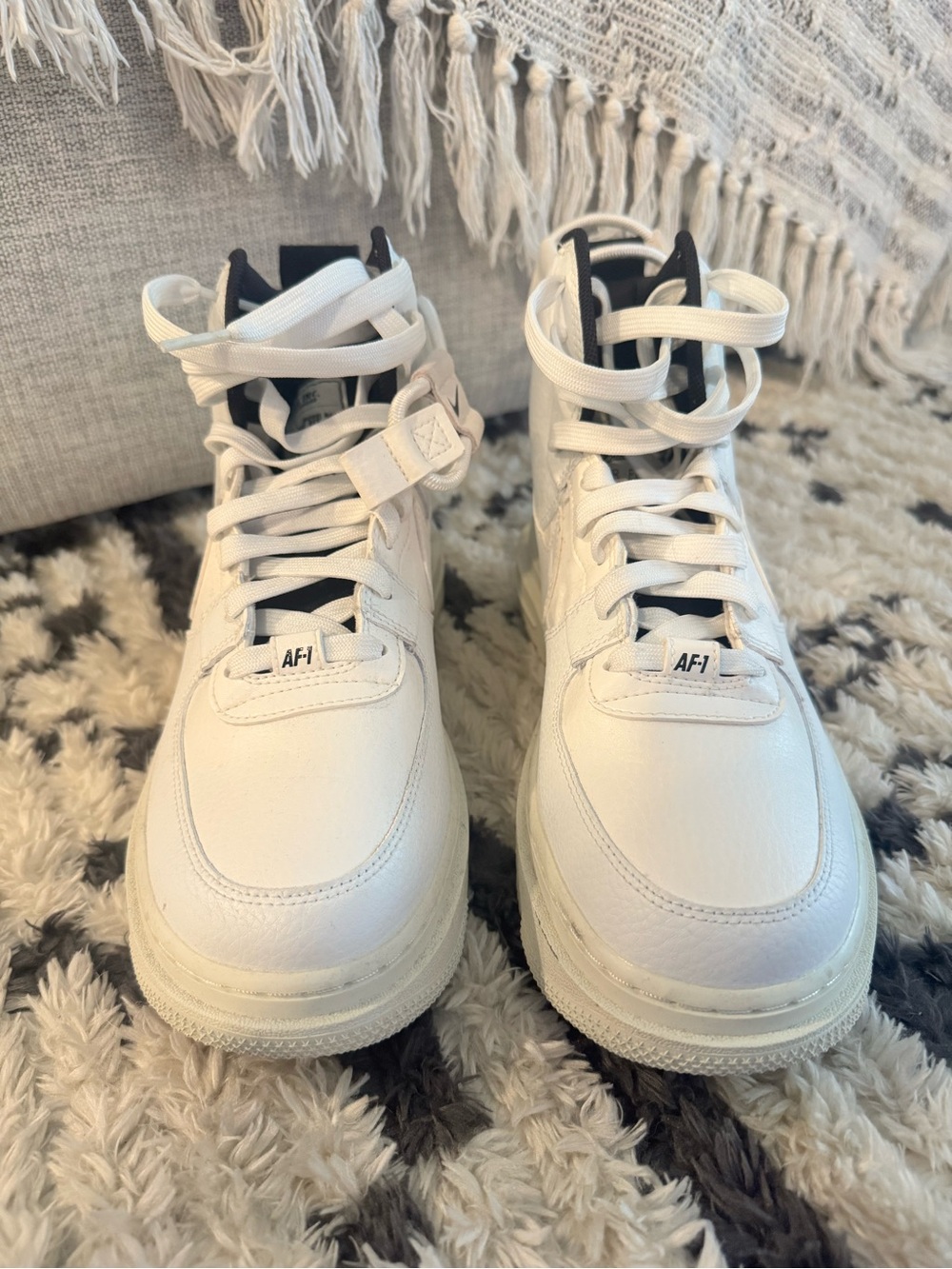 Nike Air Force 1 High '07 Beige/Cream Sneakers - Picture 2 of 6